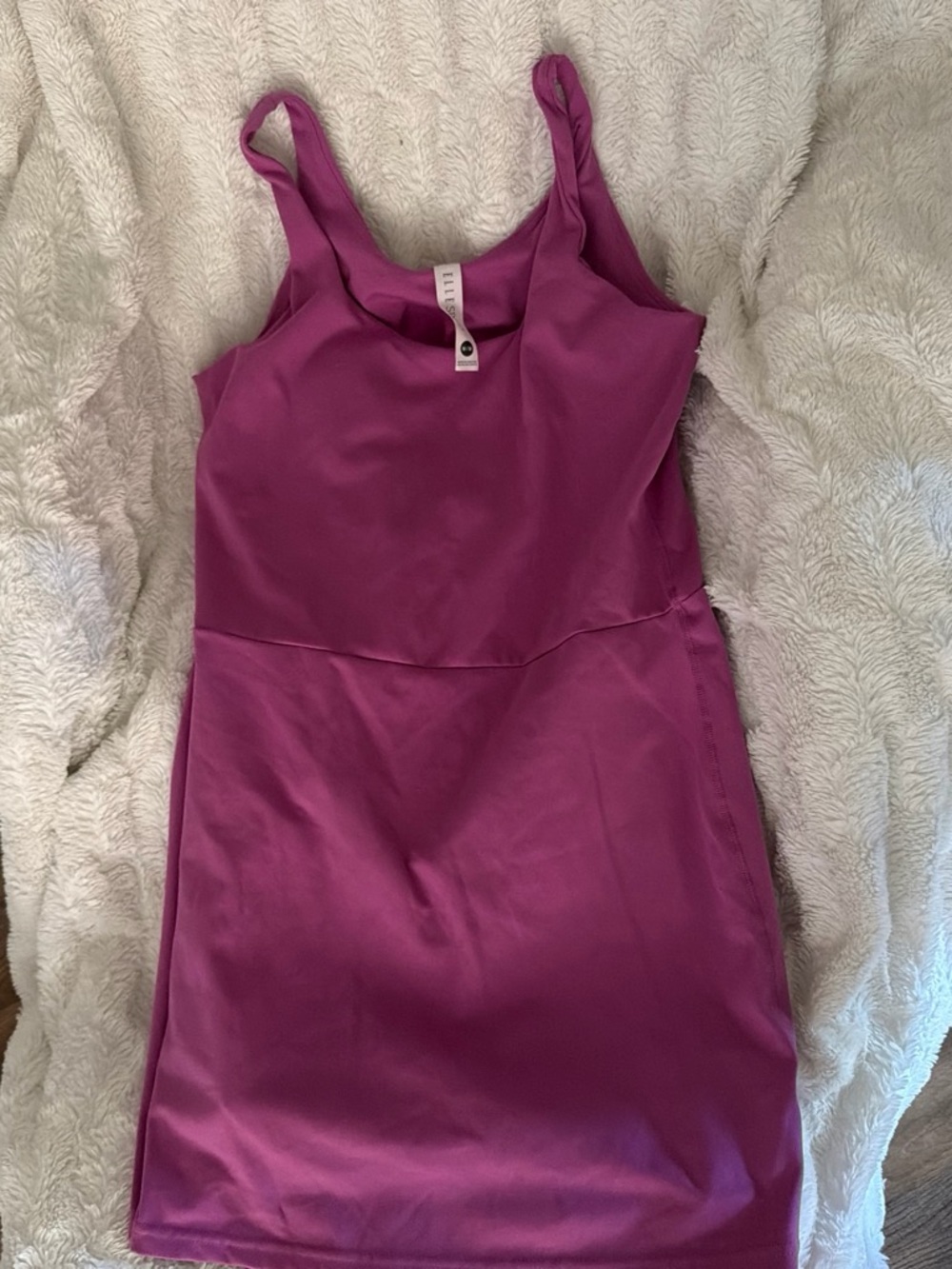 Women's Magenta Athletic Tank Dress - Performance Stretch